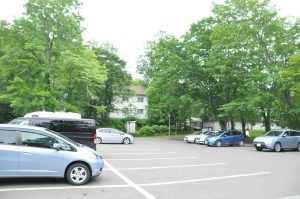 「休暇村支笏湖」の駐車場です。